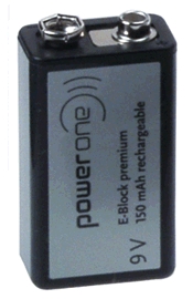 Rechargeable 9 volt tens battery